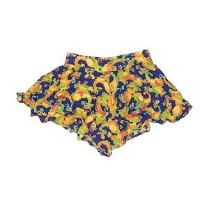 Paper Heart | Mid-Rise Blue Yellow Paisley Short 8